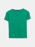 LC Waikiki V Neck Textured Women's T-Shirt